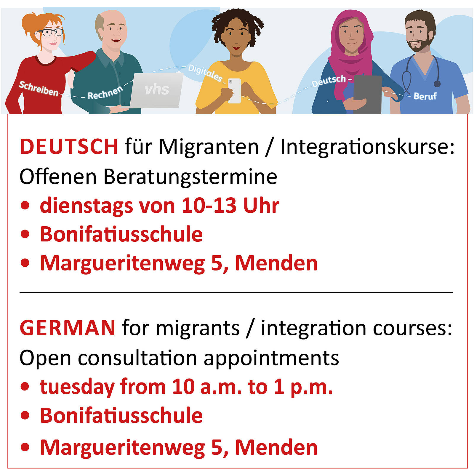 Öffnet die Seite 'Deutsch für Zugewanderte'
